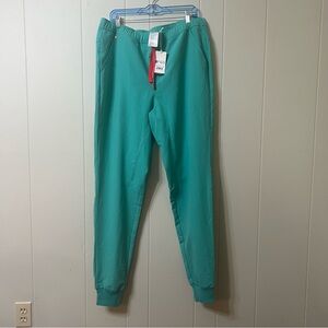NWT FIGS Men's Tansen Jogger 2.0 Scrub Pants Surgical Green (Teal) Tall XL